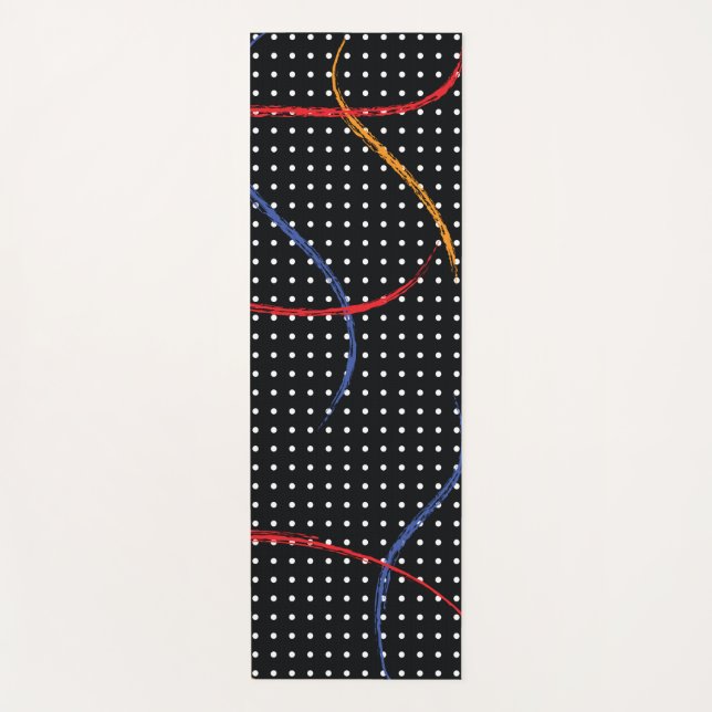 Tapis De Yoga Plaque et points de peinture rétro (Devant)