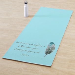 Tapis De Yoga Plumes et flèches de saumons