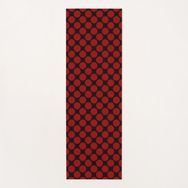 Tapis De Yoga Pointe rouge noir et blanc double face (Devant)