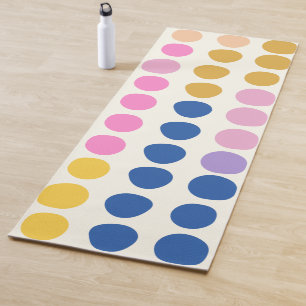 Tapis De Yoga Points colorés mignons Motif scandinave