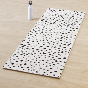 Tapis De Yoga Points dalmatiens, Points dalmatiens, Noir et Blan