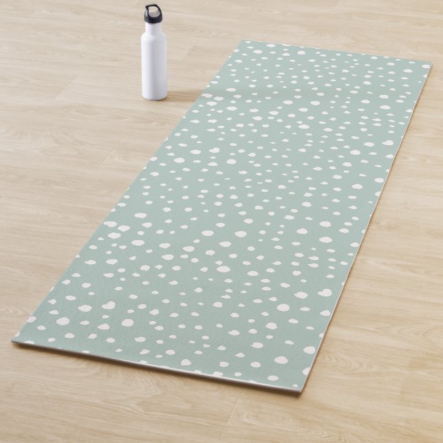 Tapis De Yoga Points Dalmatiens verts, Points Dalmatiens, Pots D (En situation)