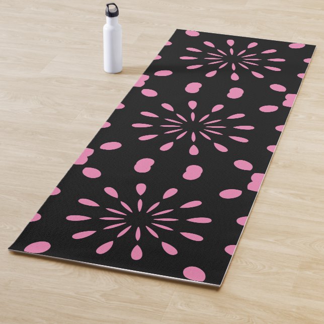 Tapis De Yoga Points noirs et bleus (En situation)