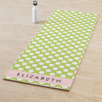 Pois verts, Motif Pointe Polka, Votre Nom