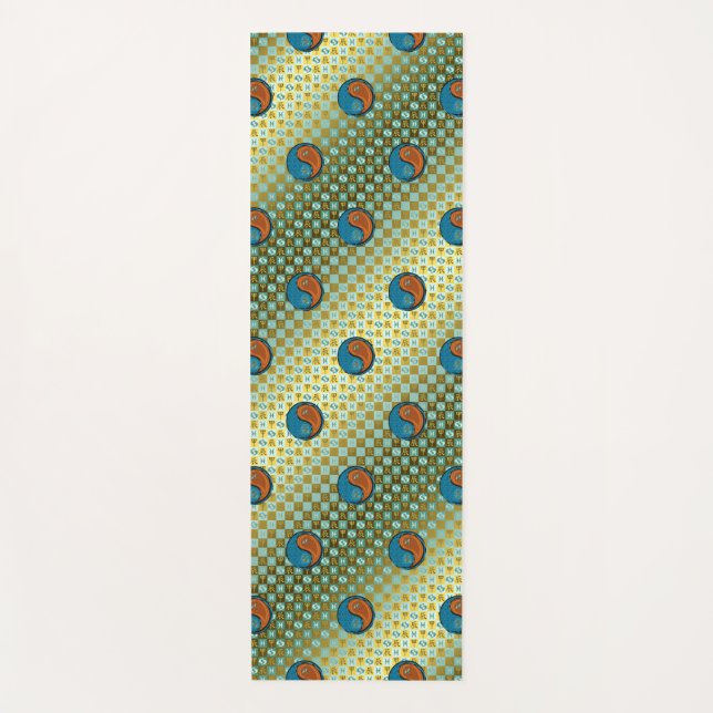 Tapis De Yoga Poissons & Dragon de Bois (Devant)