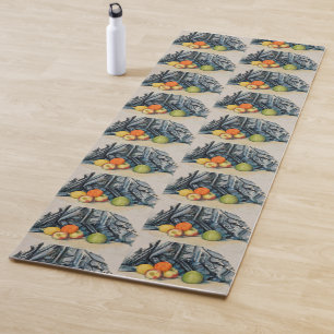 Tapis De Yoga Pommes de Cézanne et Tissu Art de Vie Still Nature
