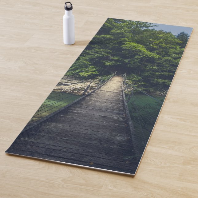 Tapis De Yoga Pont suspendu simple rivière Idrijca, Slovénie (En situation)