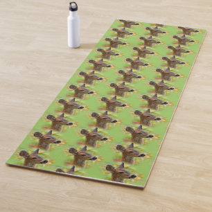 Tapis De Yoga Portrait vierge du cerf de queue noire souriant Fa