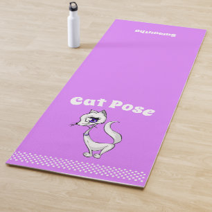 Tapis De Yoga Pose de chat Mauve Yoga Mat