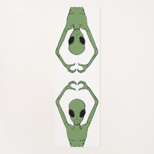 Tapis De Yoga Pose de cœur extraterrestre