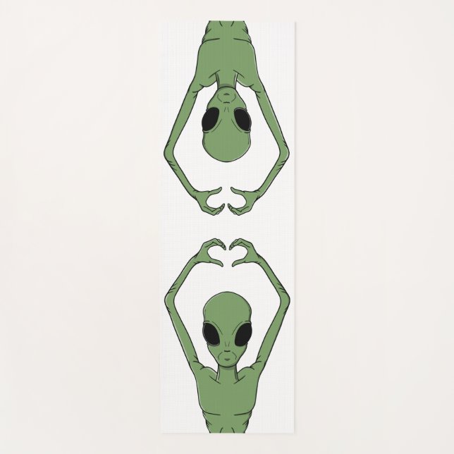 Tapis De Yoga Pose de cœur extraterrestre (Devant)