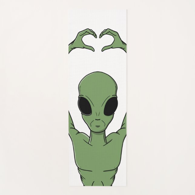 Tapis De Yoga Pose du cœur extraterrestre (Devant)