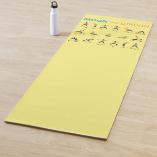 Tapis De Yoga Poses de Salutation de Lune de Yoga avec des Noms 