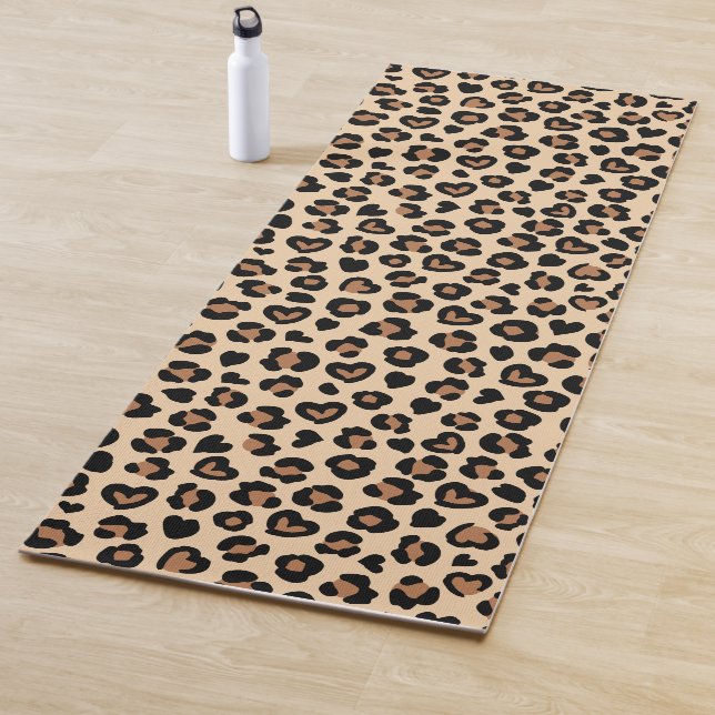 Tapis De Yoga Poster de animal, Léopard Brown, Spots de guépard, (En situation)