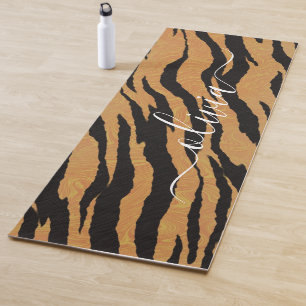 Tapis De Yoga Poster de animal, nom personnalisé Tiger