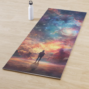 Tapis de Yoga Premium Galaxie Nébuleuse Voyageur C
