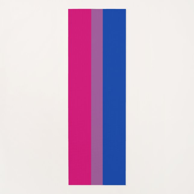 Tapis De Yoga Pride bisexuelle (Bi Drapeau) (Devant)
