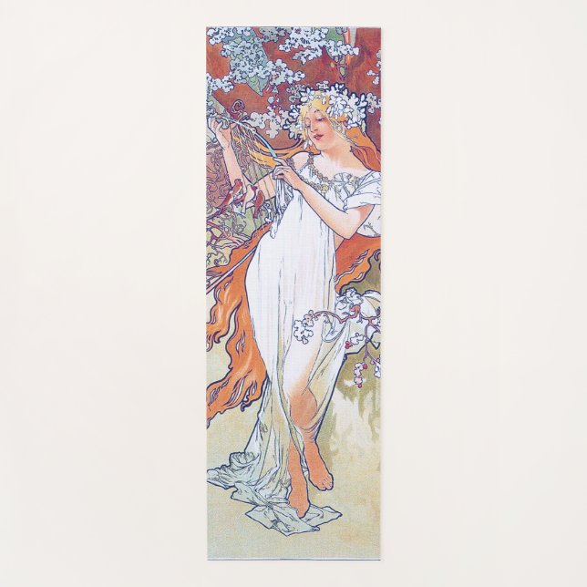 Tapis De Yoga Printemps (Quatre Saisons), Alphonse Mucha (Devant)