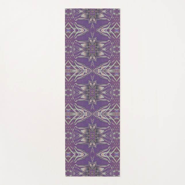 Tapis De Yoga Profond violet Art Nouveau Déco Kaleidoscopique Fr (Devant)