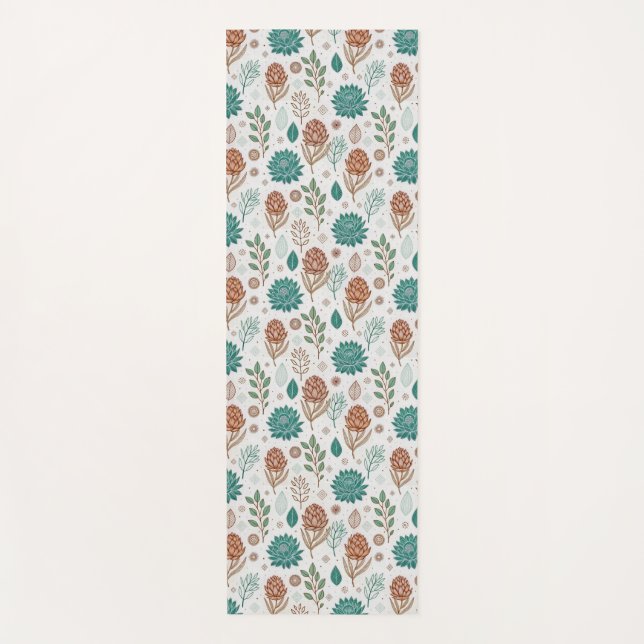 Tapis De Yoga Protea Flower Desert Floral rose Motif (Devant)
