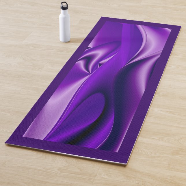 Tapis De Yoga Purple Dream, Imaginaire Abstrait Rainbow-Art (En situation)