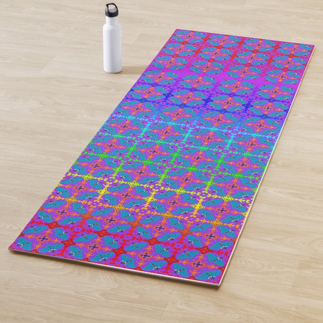 Tapis De Yoga Purple Passion Boho Beauté (En situation)