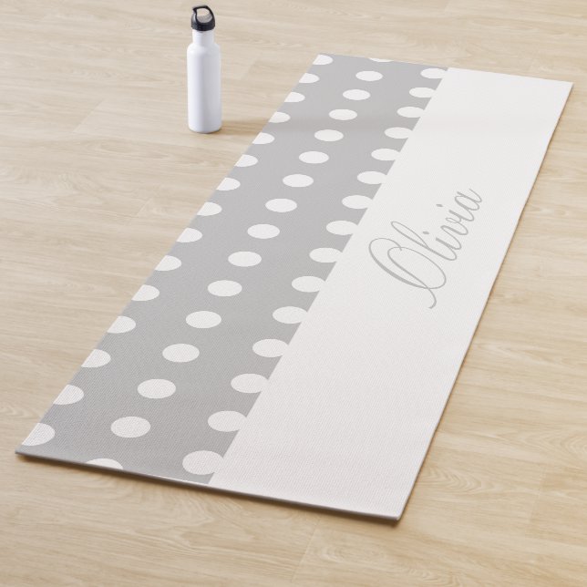 Tapis De Yoga Purple Poka Dots (En situation)