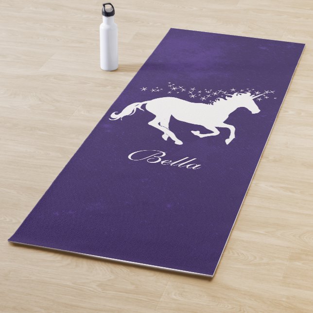 Tapis De Yoga Purple Unicorne Personnalisé Yoga Mat (En situation)