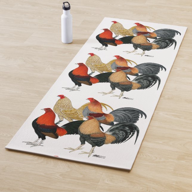 Tapis De Yoga Quatre gamecocks (En situation)