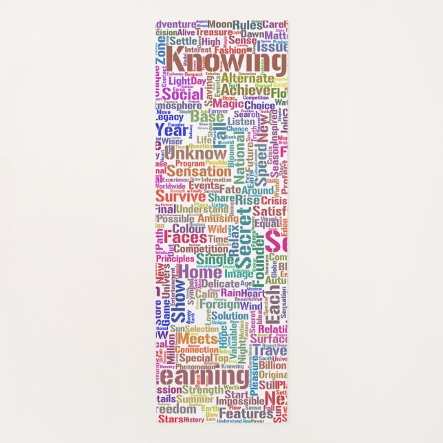 Tapis De Yoga Question Apprendre Nuage MotssTexte Motif Message (Devant)