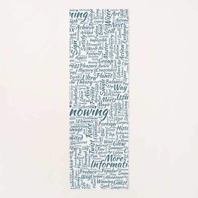 Tapis De Yoga Question Apprendre Nuage MotssTexte Motif Message (Devant)
