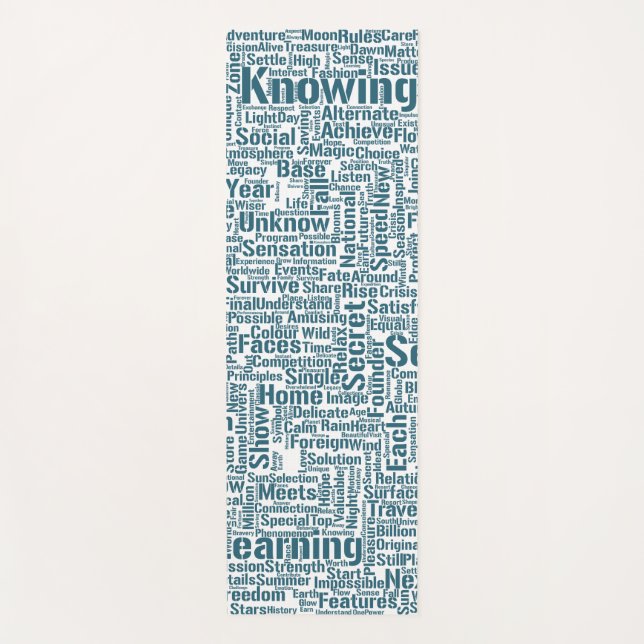 Tapis De Yoga Question Apprendre Nuage MotssTexte Motif Message (Devant)