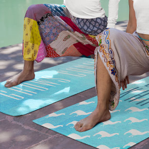 Tapis De Yoga Quotidien Llama Karma Aquarelle Motif Abstrait