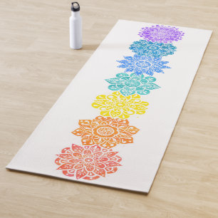 Tapis De Yoga Rainbow Seven Chakras Mandala
