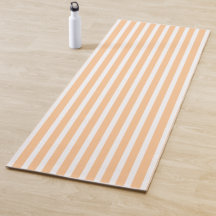 Tapis de yoga rayé vertical pêche