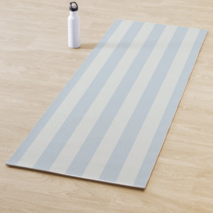 Tapis De Yoga Rayures bleu clair