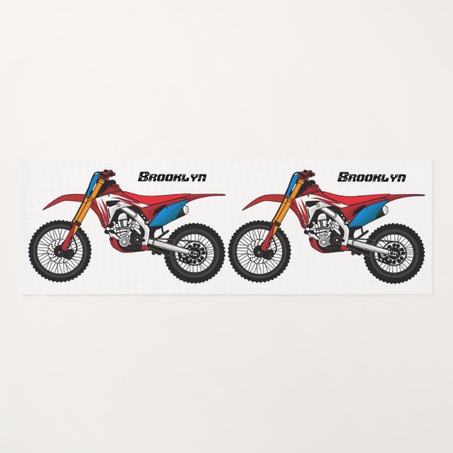 Tapis De Yoga Red dirt bike motorcycle  (Devant (Horizontal))