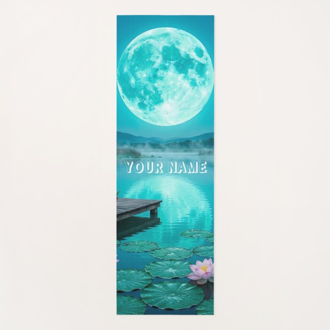 Tapis De Yoga Reflet de Lune Tranquille (Devant)