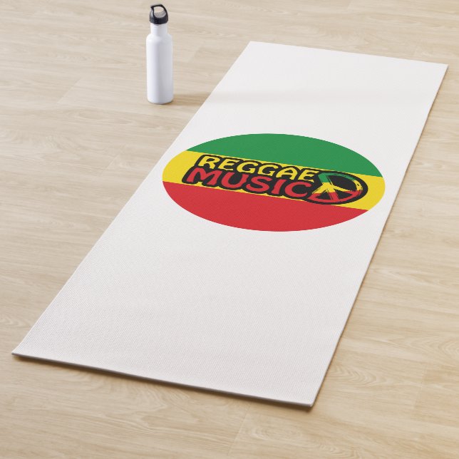 Tapis De Yoga Reggae Musique, reggae art avec symbole de paix (En situation)