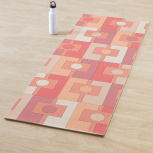 Tapis De Yoga Rektangel rose Retro Contemporain Géométrique