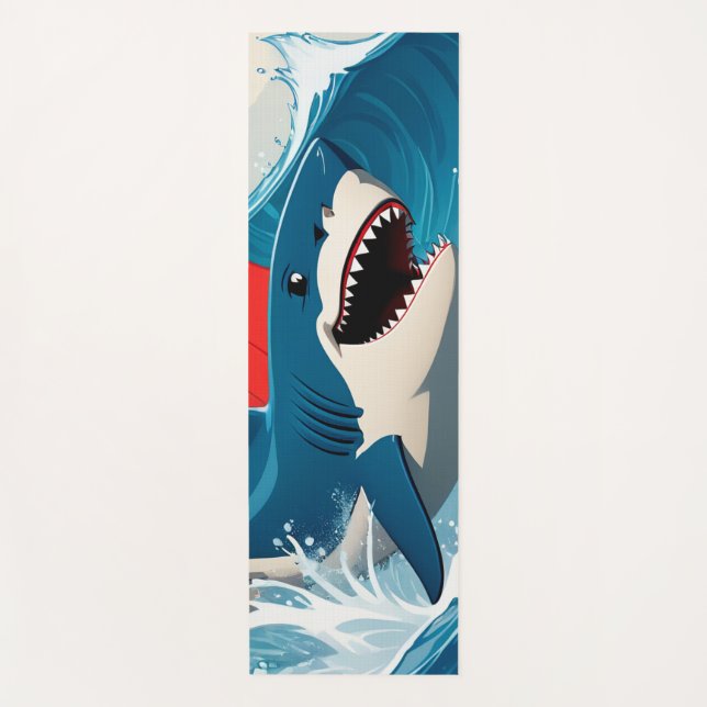 Tapis De Yoga Requin dans l'océan  (Devant)