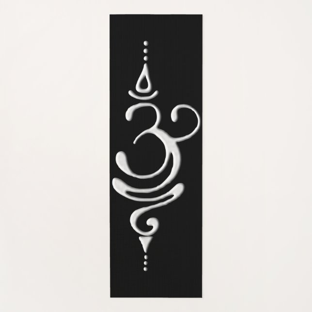 Tapis De Yoga Respiration d'argent  (Devant)
