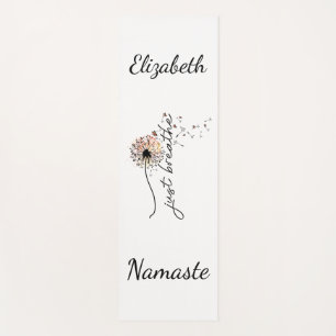 Tapis De Yoga Respirer simplement personnalisé Taraxacum Papillo