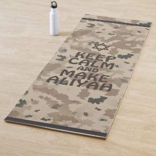 Tapis De Yoga Restez Calme Et Faites De L'Aliyah
