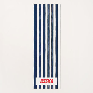 Tapis De Yoga Résumé Marine Stripes sans joint