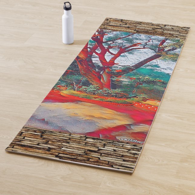 Tapis De Yoga Retraite spirituelle Nature Paysage Méditation Arb (En situation)