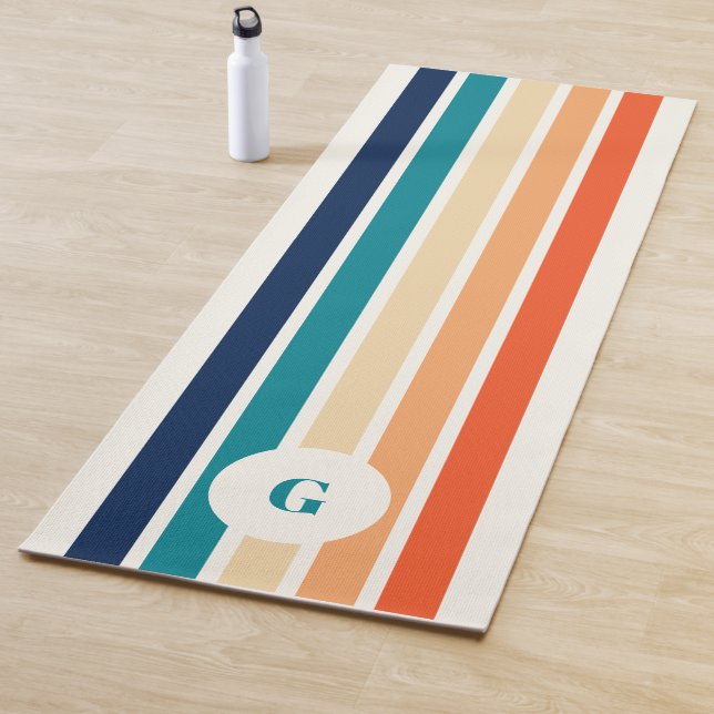 Tapis De Yoga Rétro Monogramme  (En situation)