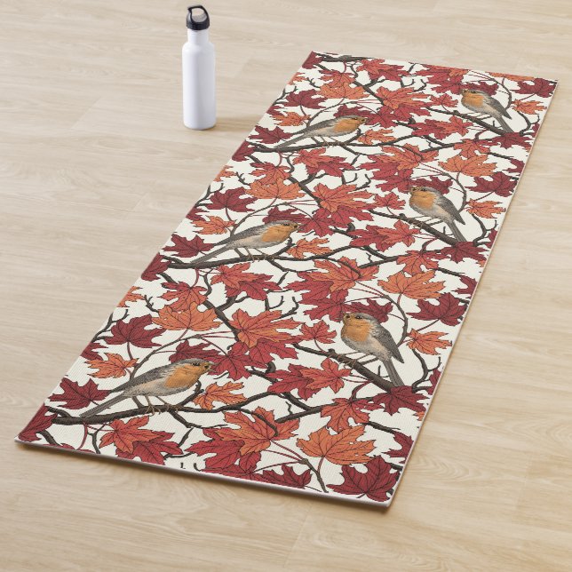 Tapis De Yoga Robins in maple tree on off white (En situation)