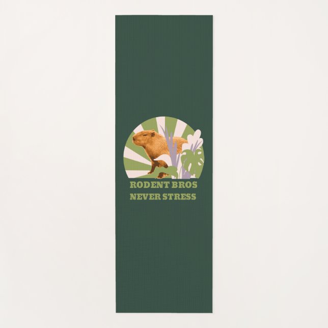 Tapis De Yoga Rongeurs Frères Ne Stressez Jamais Capybara (Devant)