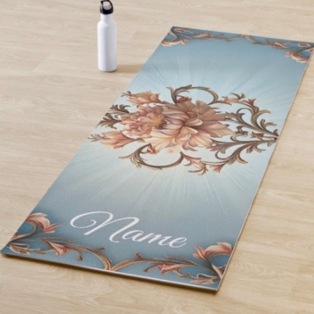 Tapis De Yoga Rose Baroque (Enjoy the beauty and elegance of this floral yoga mat. )